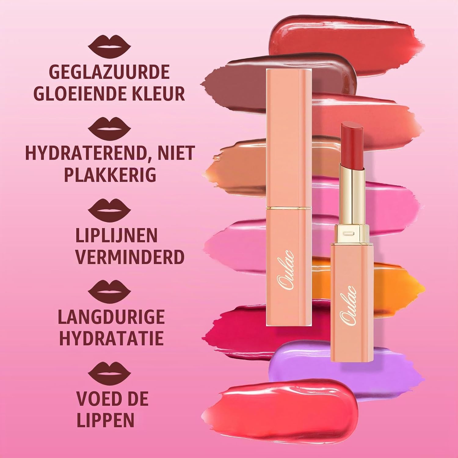 Thumbnail 2 de Oulac moistureshine-lipstick-07 lipstick, mauveroze crèmefinish, vegan