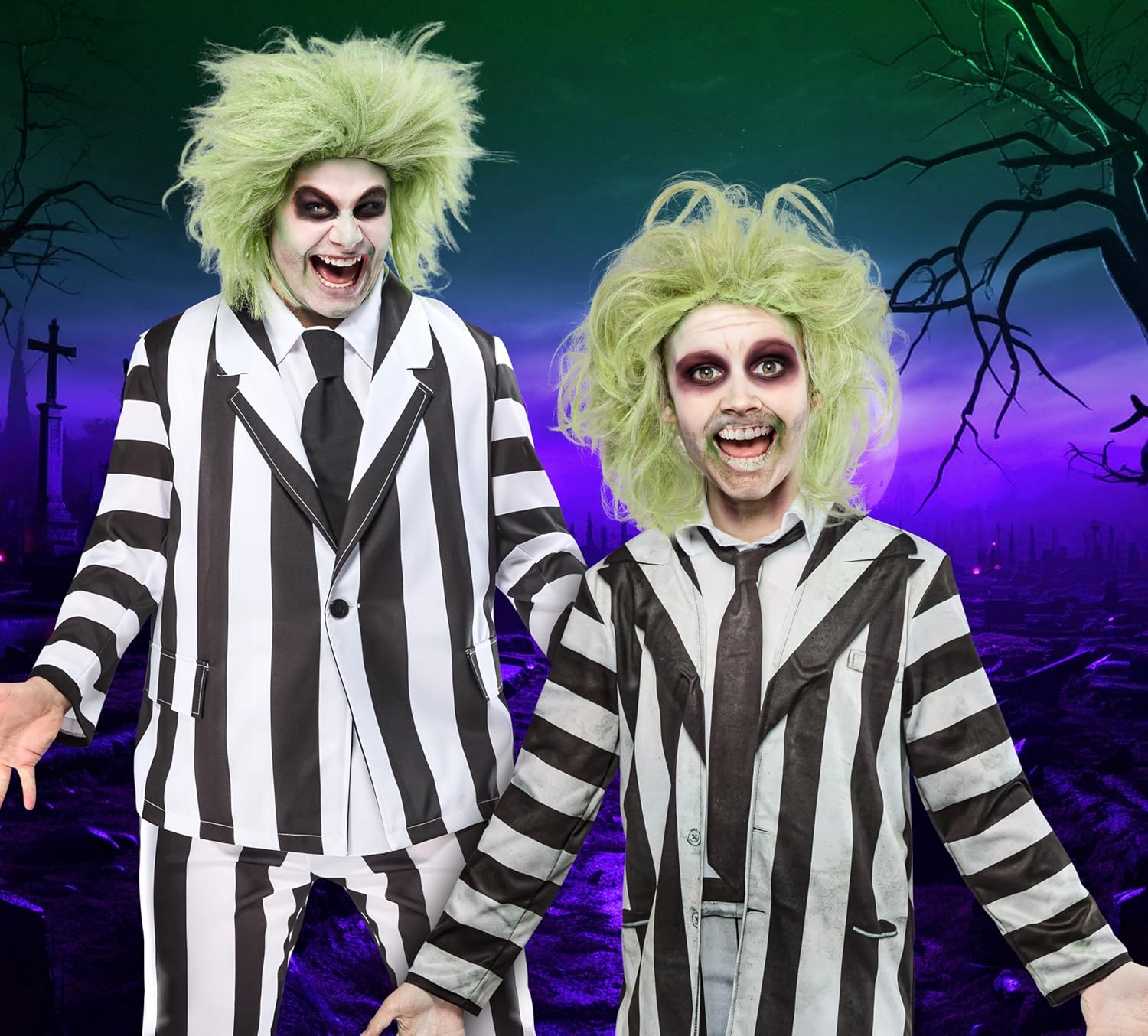 Detalle de Rubies 2000912 Beetlejuice 2 Kids' Costume Wig, One Size