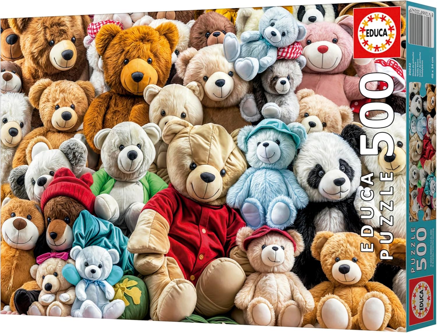 Thumbnail 4 de Puzzle Educa Ours en Peluche – 500 pièces, 48 x 34 cm, dès 11 ans
