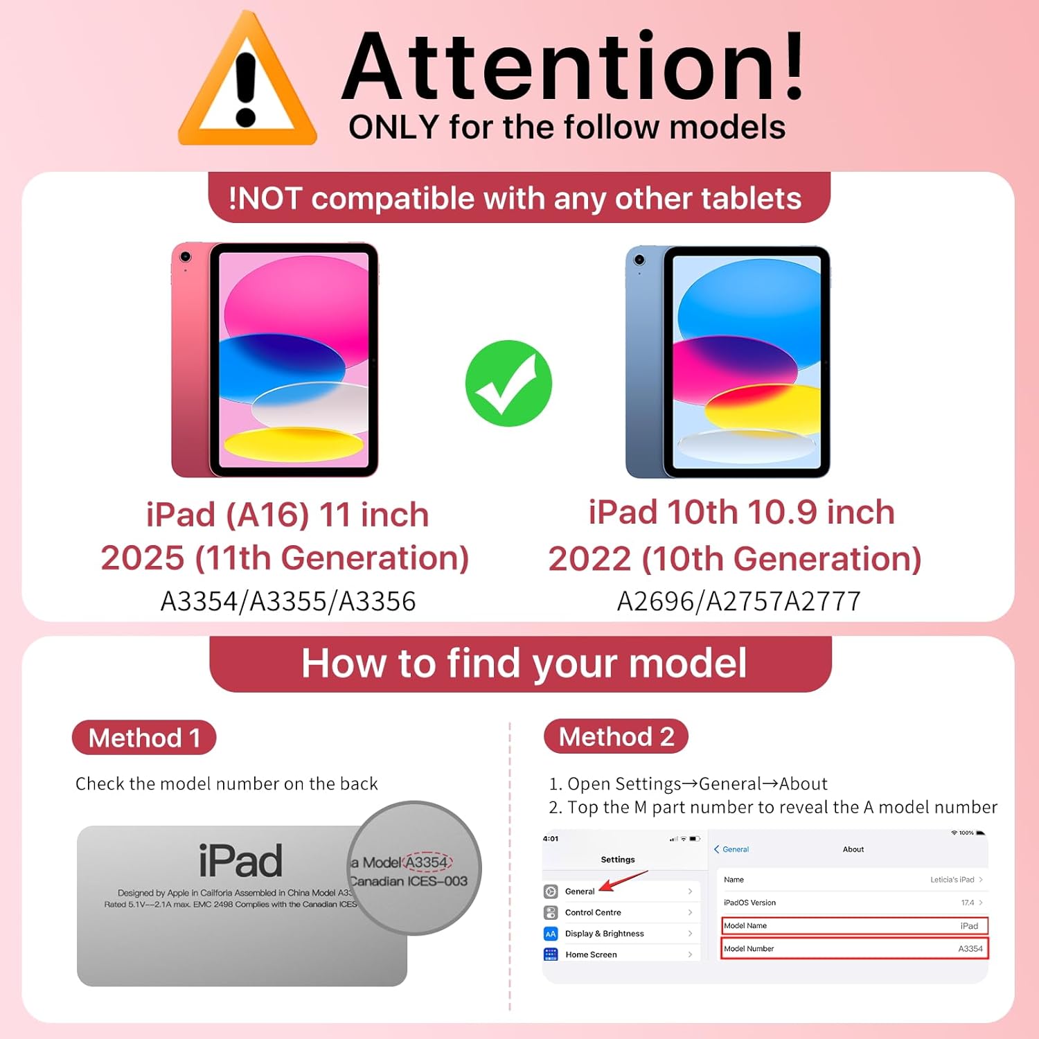 Thumbnail 1 de MoKo Trifold Case for iPad A16 (11th Gen) & iPad 10th Gen (10.9in) with Pencil Holder, Watermelon Pink