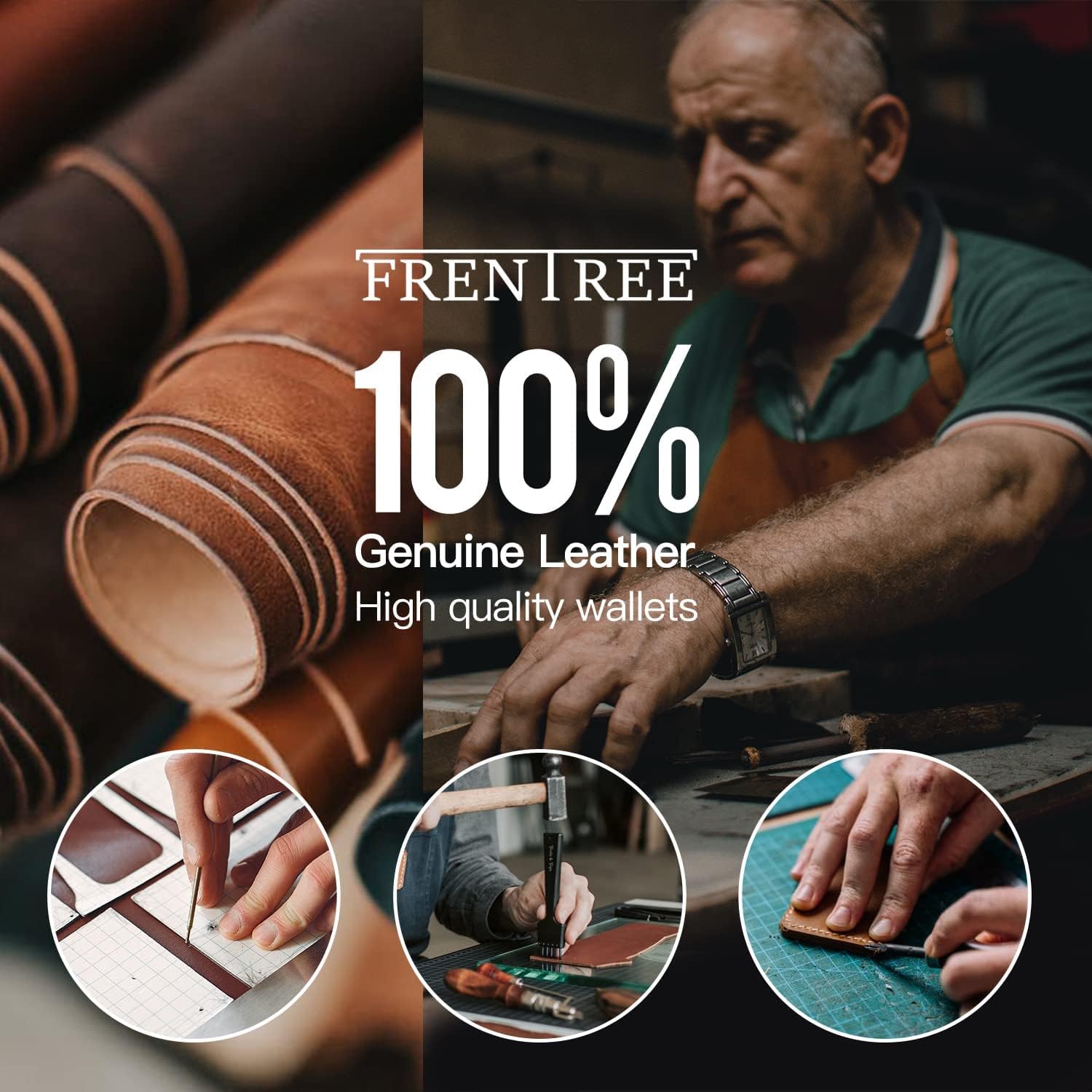 Thumbnail 5 de Frentree Herren Geldbörse Nappa Leder 15 Karten 👛