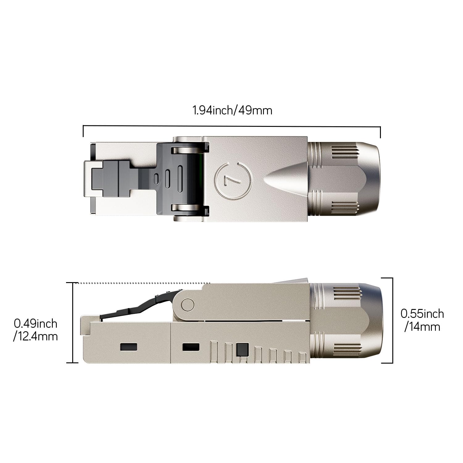 Thumbnail 5 de FGB 10 Gbps RJ45 CAT7 Netzwerkstecker (LSA) geschirmt, werkzeuglos – 4 Stück