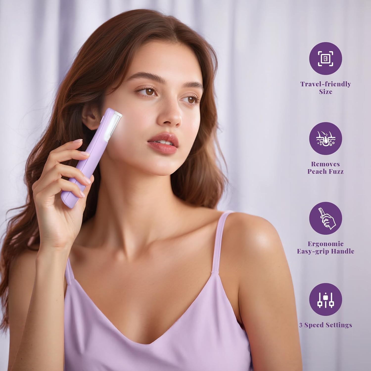Thumbnail 5 de Galtxen Sonic Dermaplaning Tool 10-Blade Purple