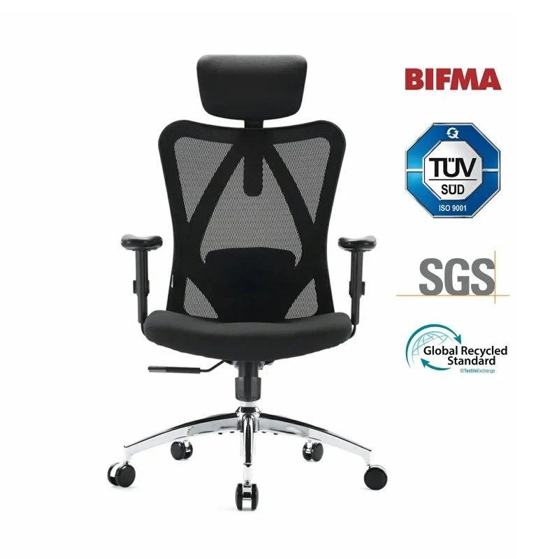 Detalle de Silla de Oficina Ergonómica Sihoo M18 con soporte lumbar ajustable y malla transpirable