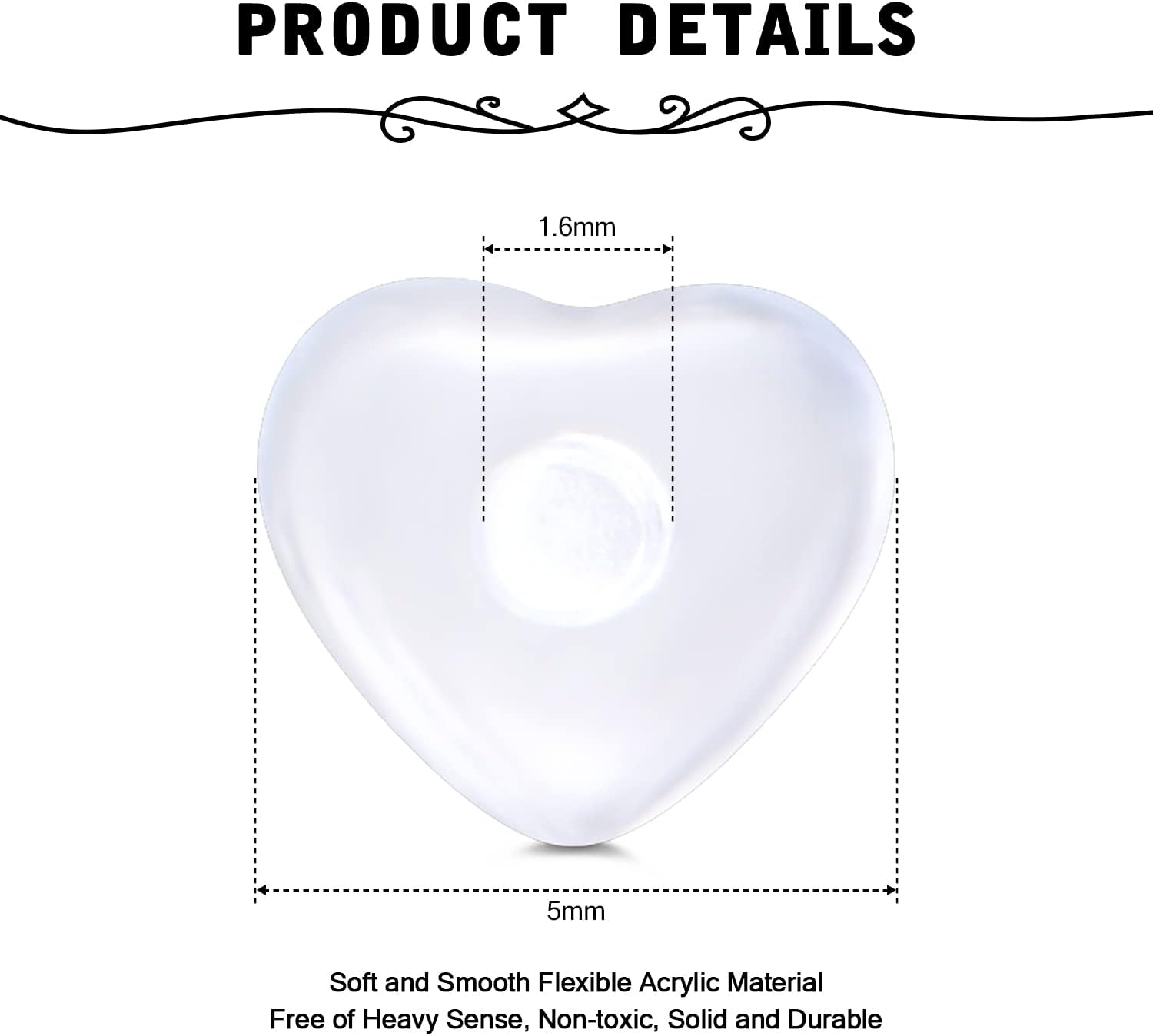 Detalle de Briana Williams 14G Replacement Balls Straight Barbells for Tongue and Nipple Piercings (12/14/16/18mm) in Surgical Steel with UV Finish