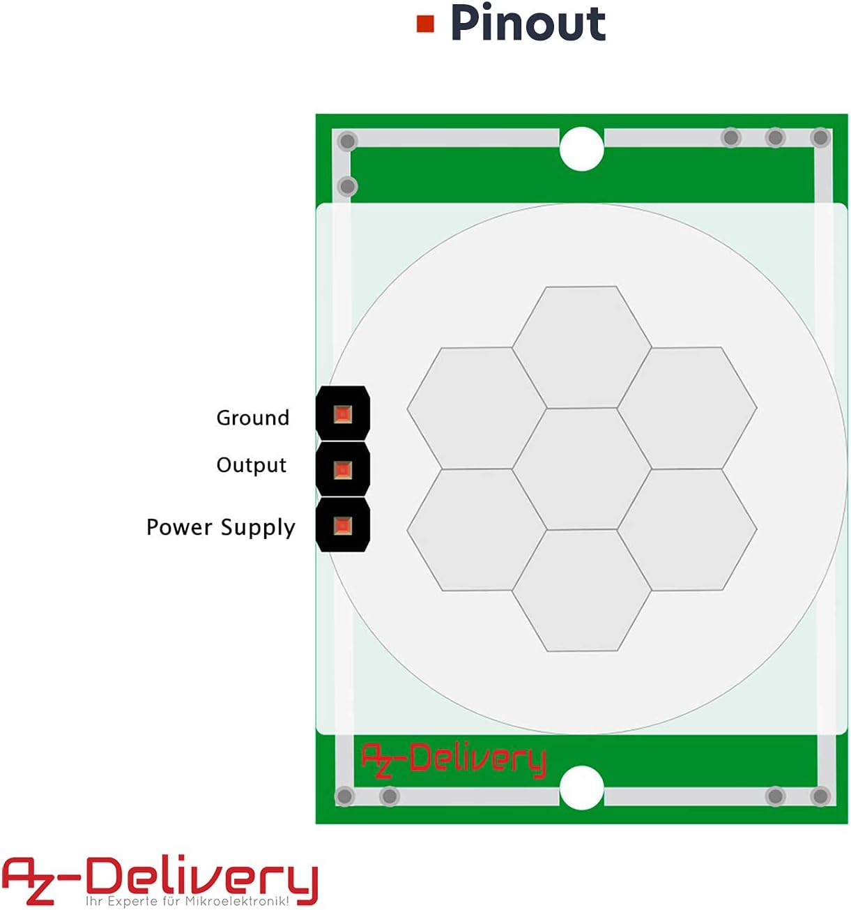 Thumbnail 5 de AZDelivery Sensori di movimento HC-SR501 PIR per Arduino con e-book di avvio