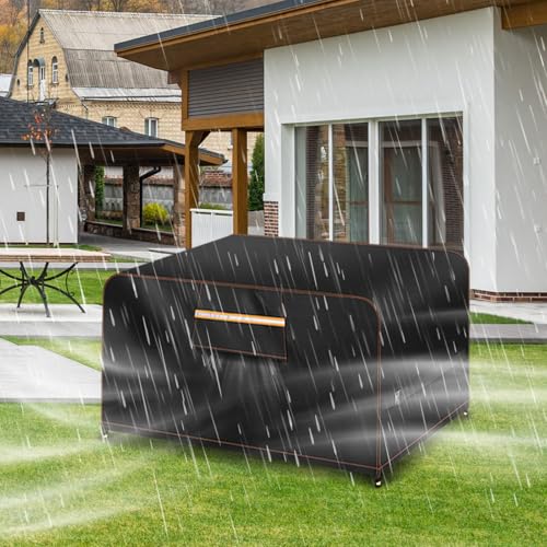 Detalle de Housse Table de Jardin avec Évents d’Air 420D Oxford – Aoretic 180x120x74 cm