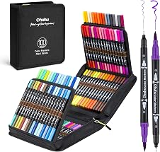 Detalle de Ohuhu Brush Pen Lettering 100 colori – pennarelli doppia punta 🎨