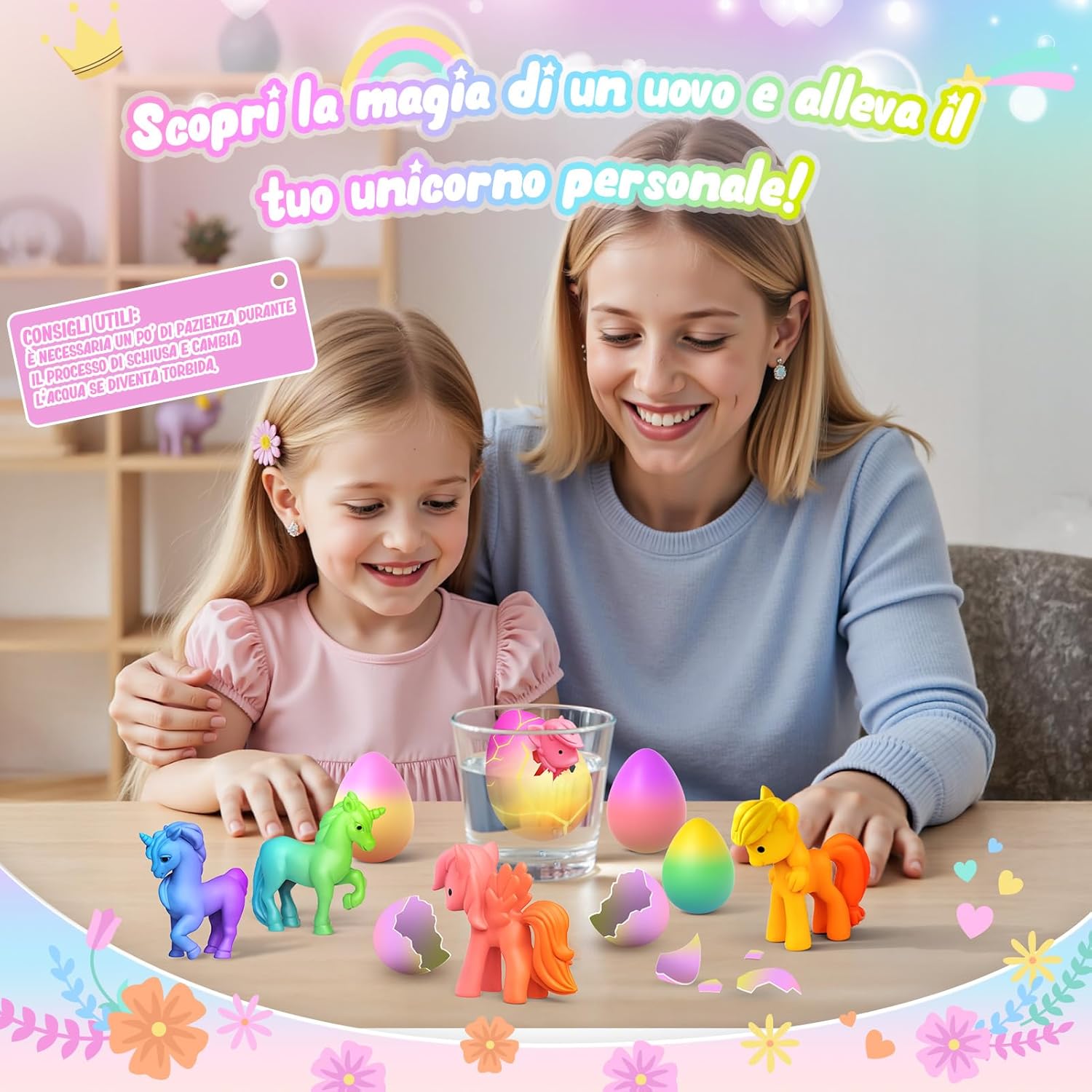 Thumbnail 3 de iKidiki Unicorno Giochi Bambina 4+ Anni: 6 Uova Arcobaleno con Unicorni da Scoprire