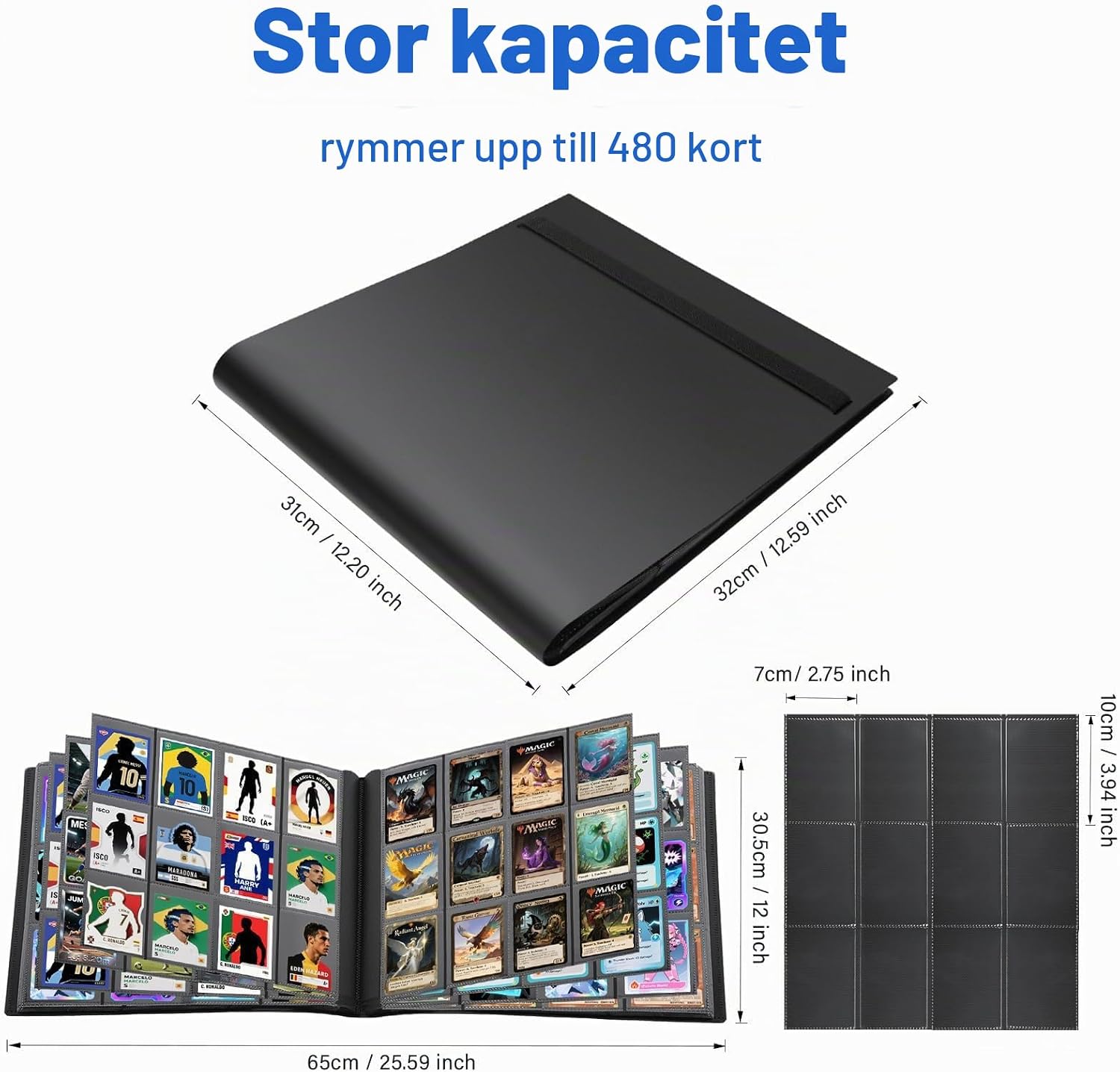 Detalle 2 de Ouxayapl KC-480-2 samlarkortalbum, 480 fickor och 20 sidor i PP