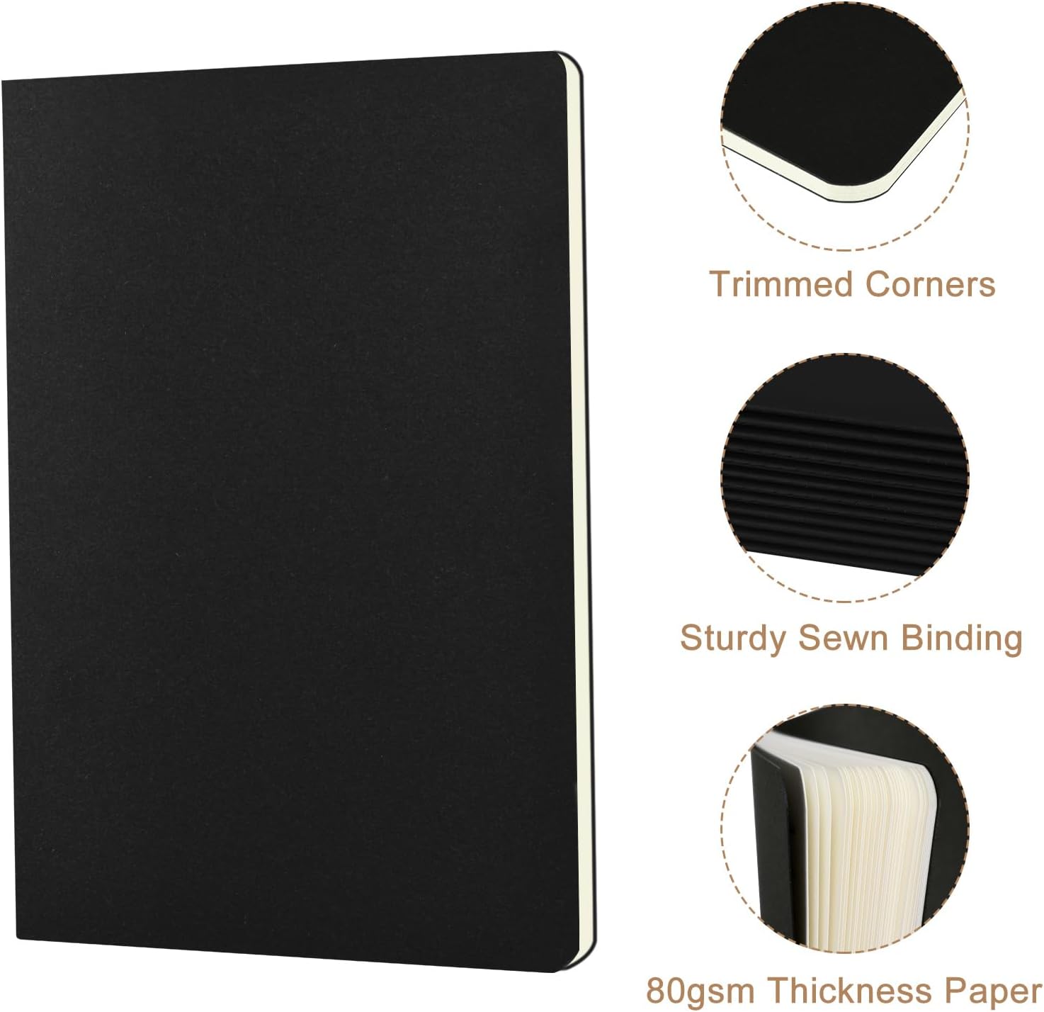 Thumbnail 2 de ZCZN A5 Lined Notebooks 12 Pack