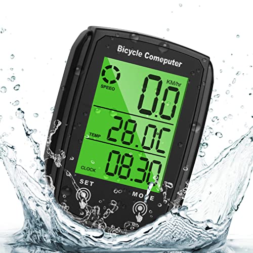 Detalle de URAQT Compteur de Vélo, 19 Fonctions IP65 Étanche avec Écran Rétroéclairé LED et Contrôle Tactile