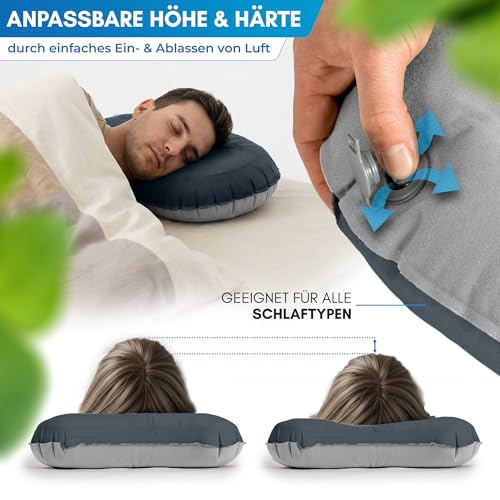 Thumbnail 4 de NORDMUT Aufblasbares Campingkissen SoftSleep+ Ultraleicht Schwarz – ergonomisch, kompakt, hygienisch