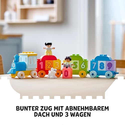 Detalle de LEGO DUPLO Zahlenzug – Zählen lernen (10954) – Lernspielzeug für Kleinkinder ab 18 Monaten