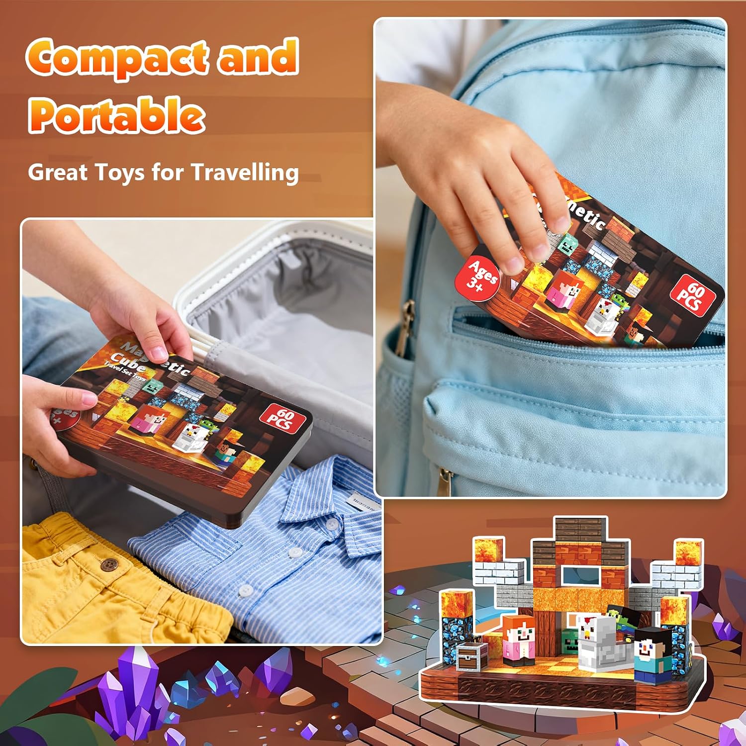 Thumbnail 4 de Magnetic Blocks 60PCS Travel Set