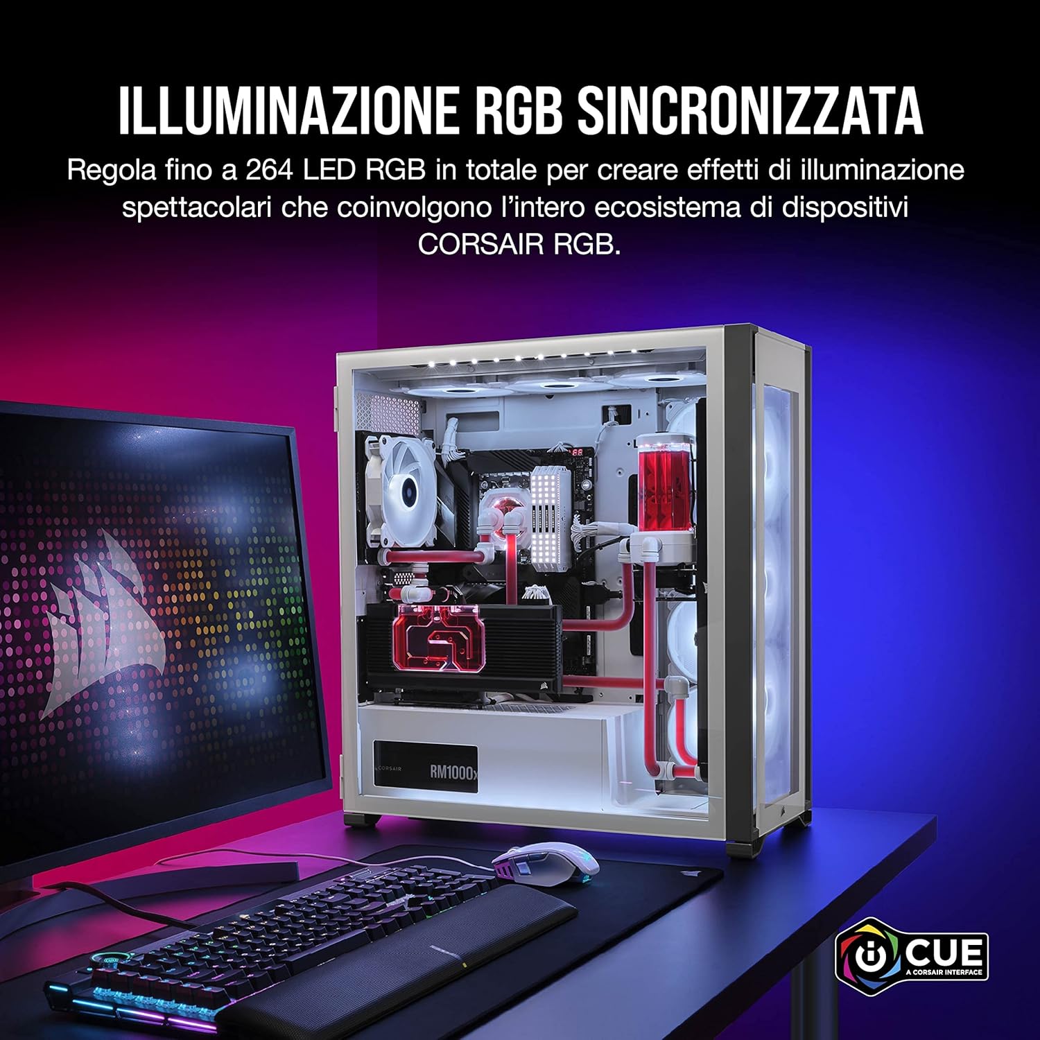 Thumbnail 3 de Corsair iCUE COMMANDER CORE XT – controller digitale per velocità ventole e illuminazione RGB (fino a 6 PWM, 264 LED RGB) nero