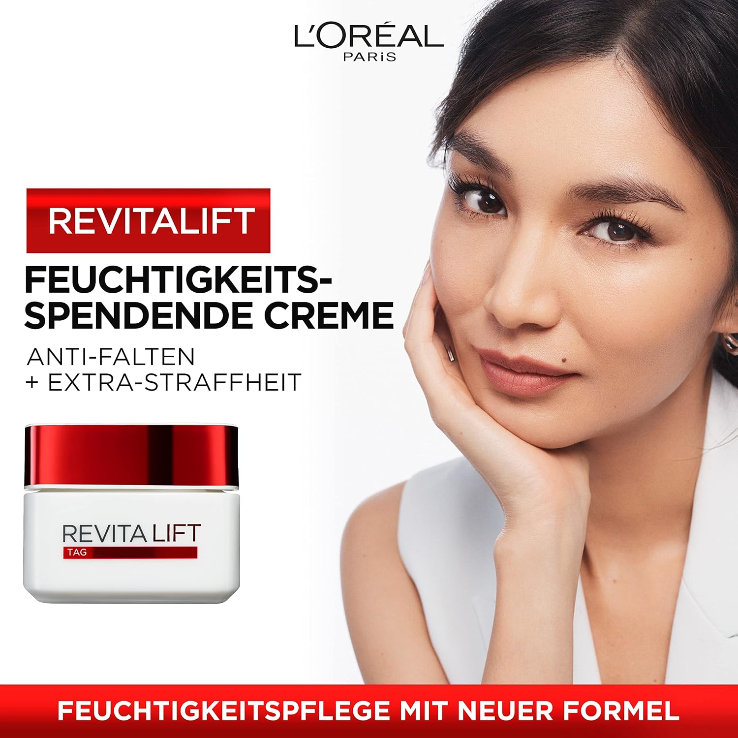 Detalle de L’Oréal Paris Revitalift Tagespflege Anti-Aging mit Pro-Elastin & Bienenwachs (Packung mit 2) – 50 ml