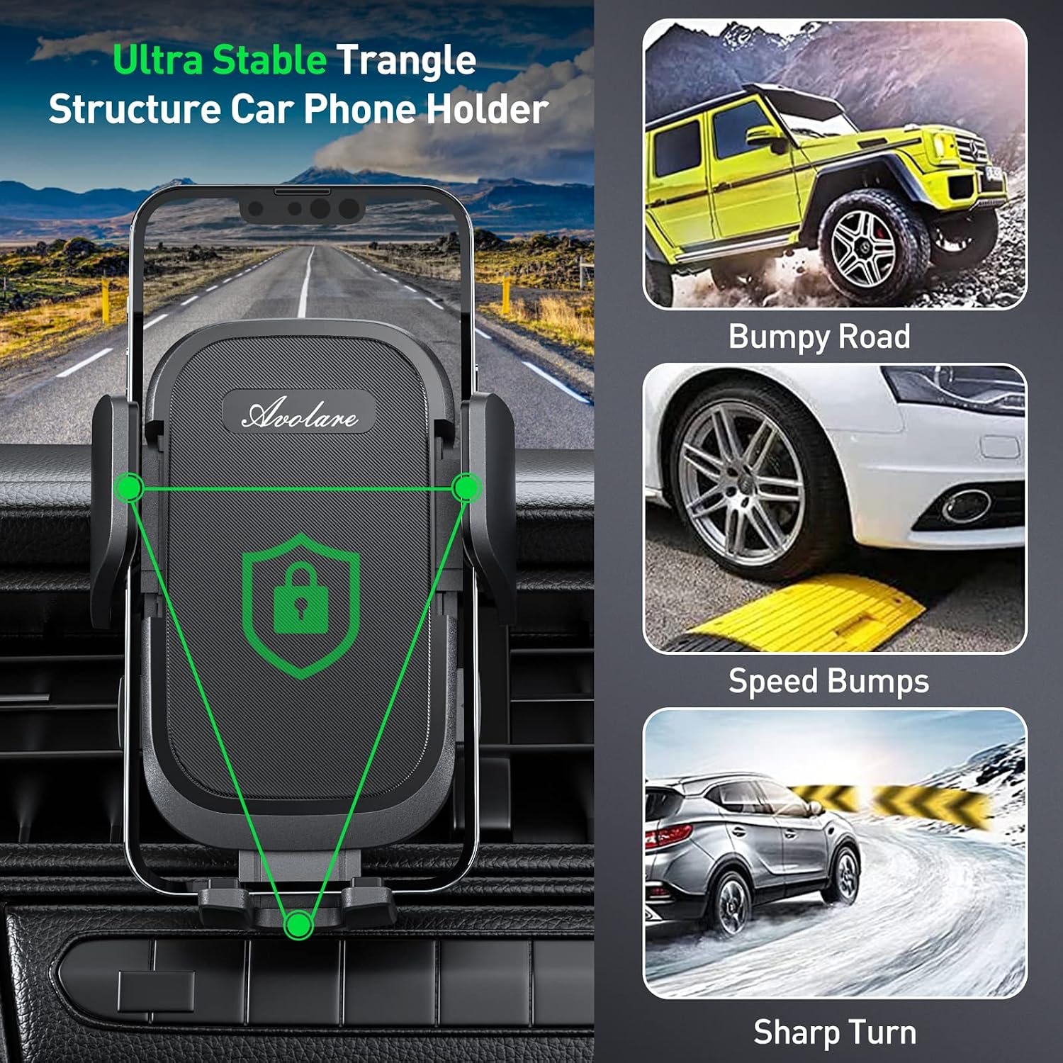 Detalle de Avolare Upgrade Handyhalterung Auto – KFZ-Halter für Lüftung mit 360° Drehgelenk