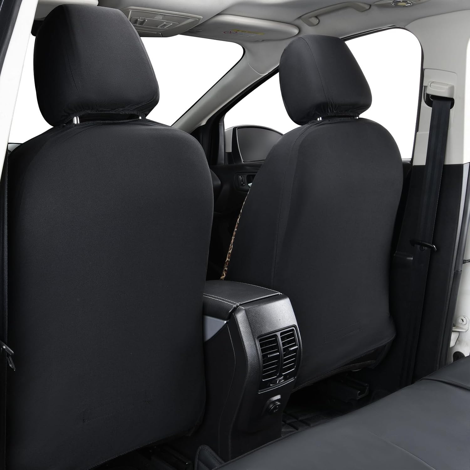 Thumbnail 2 de Flying Banner Butterfly Faux Leather Leopard Brown Car Seat Covers (Universal, Rear Bench Split Full Set)