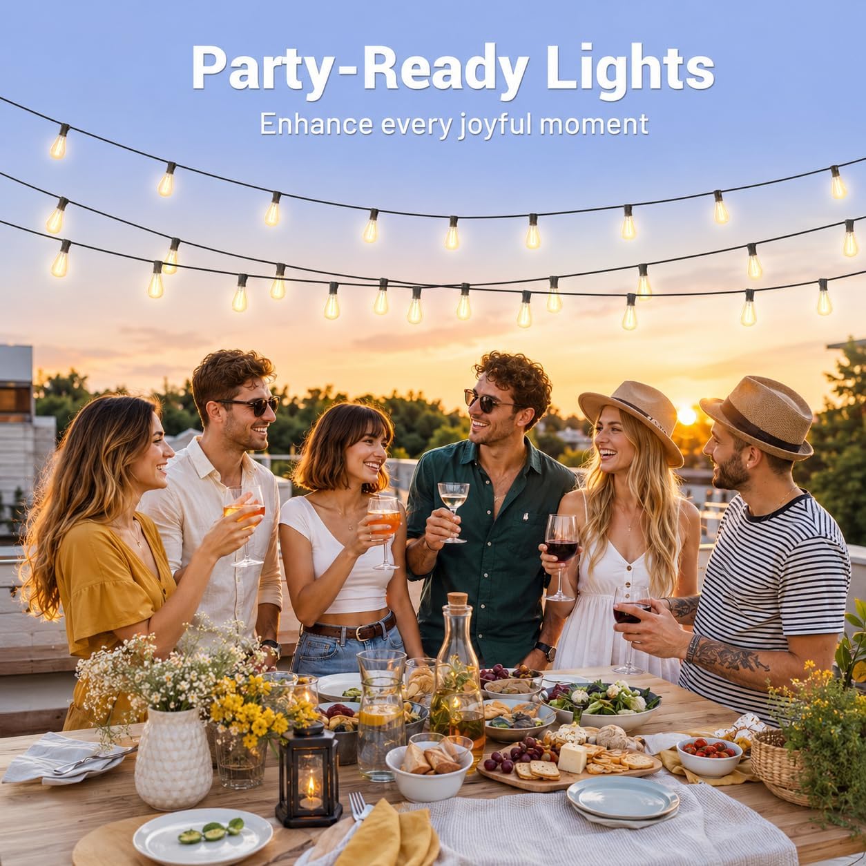 Thumbnail 5 de SUXWIC S11 200 ft LED Outdoor String Lights, 2700K Warm White, IP65