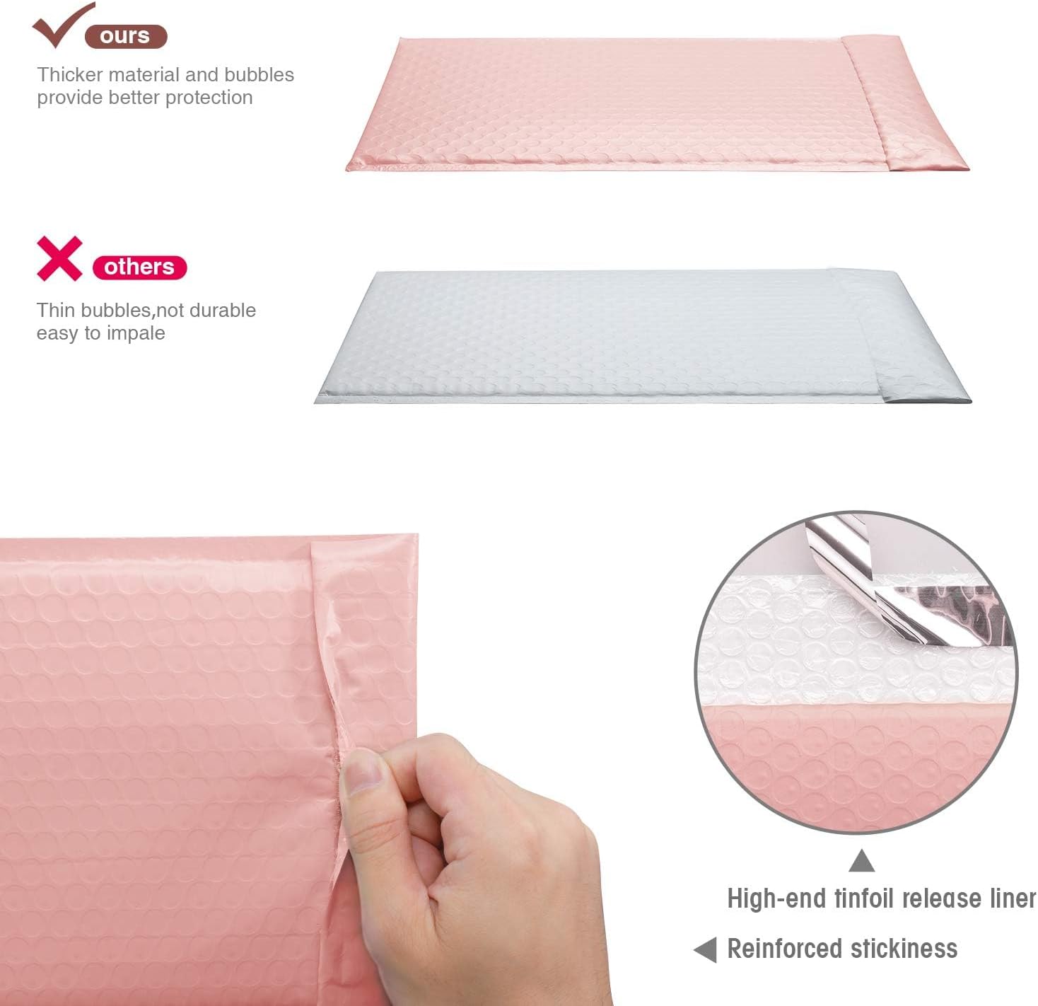 Detalle de Switory 10.2x17.7cm bubble mailers 50pcs