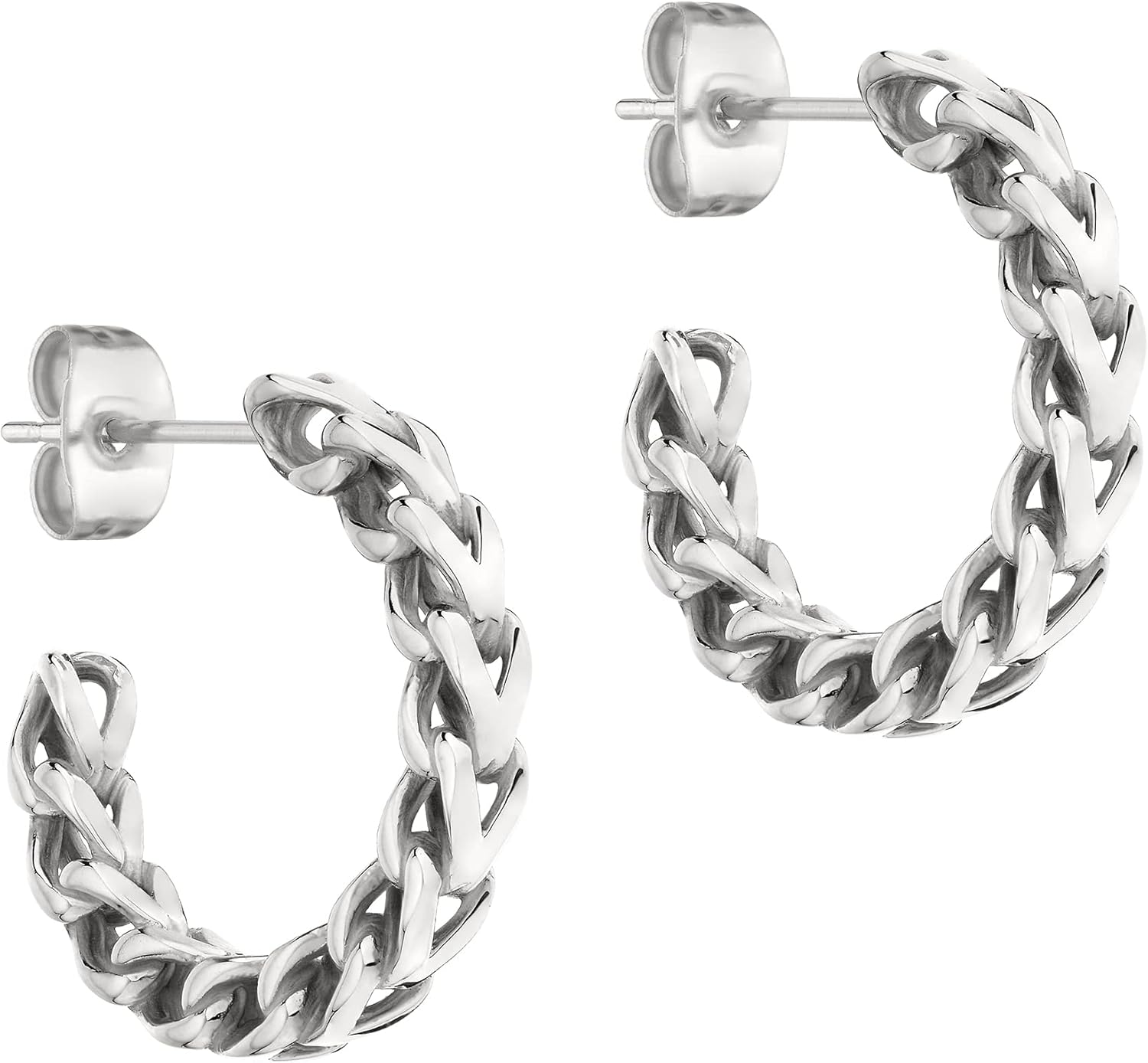 Thumbnail 1 de LIEBESKIND BERLIN Woven Damen-Schmuck: geflochtene Kette, Armband, Ohrringe & Ring (Edelstahl) in Silber, Gold, Roségold & Schwarz