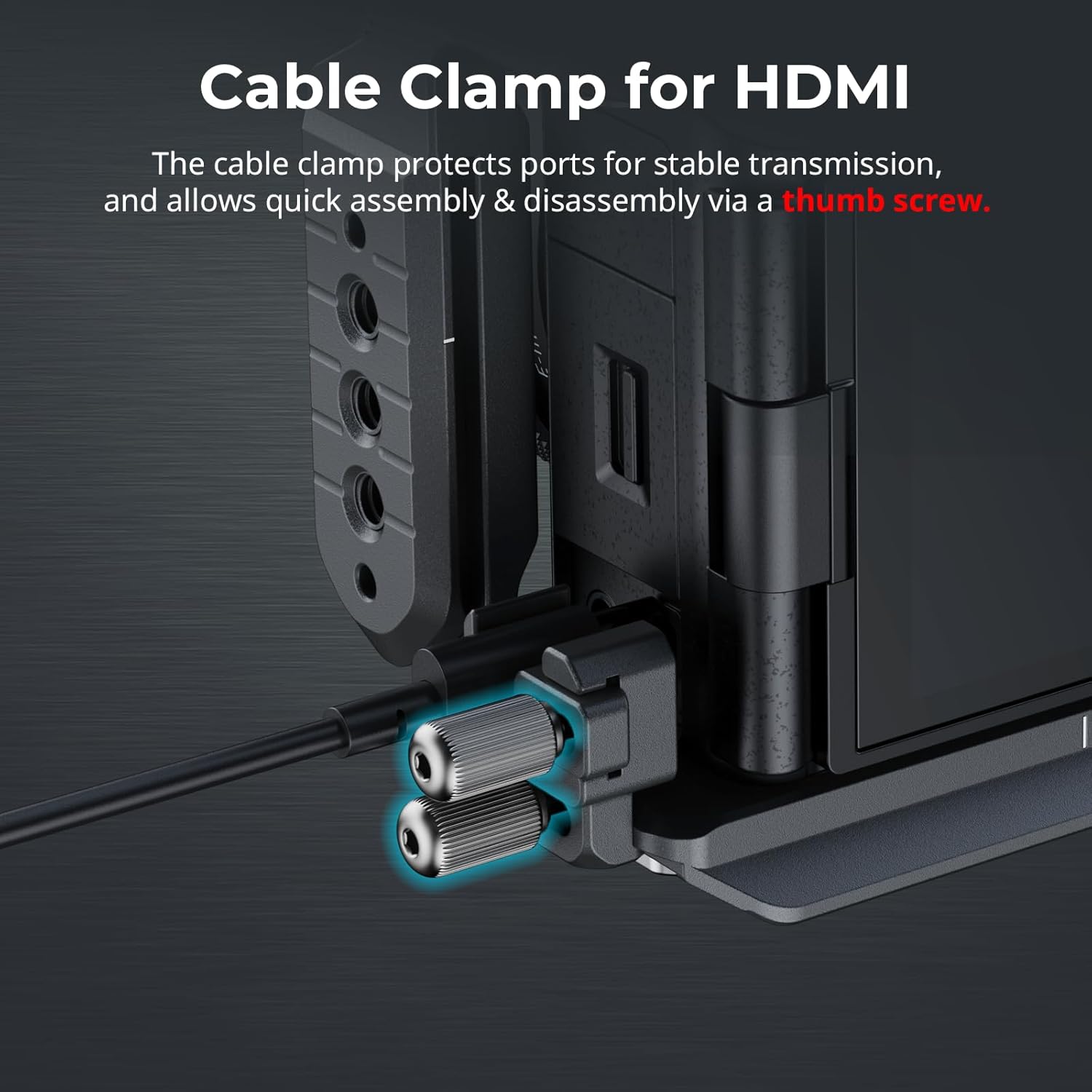 Thumbnail 6 de SMALLRIG ZV-E10 II HawkLock Quick Release Cage Kit 4949 con impugnatura in silicone, piastra Arca e morsetto HDMI