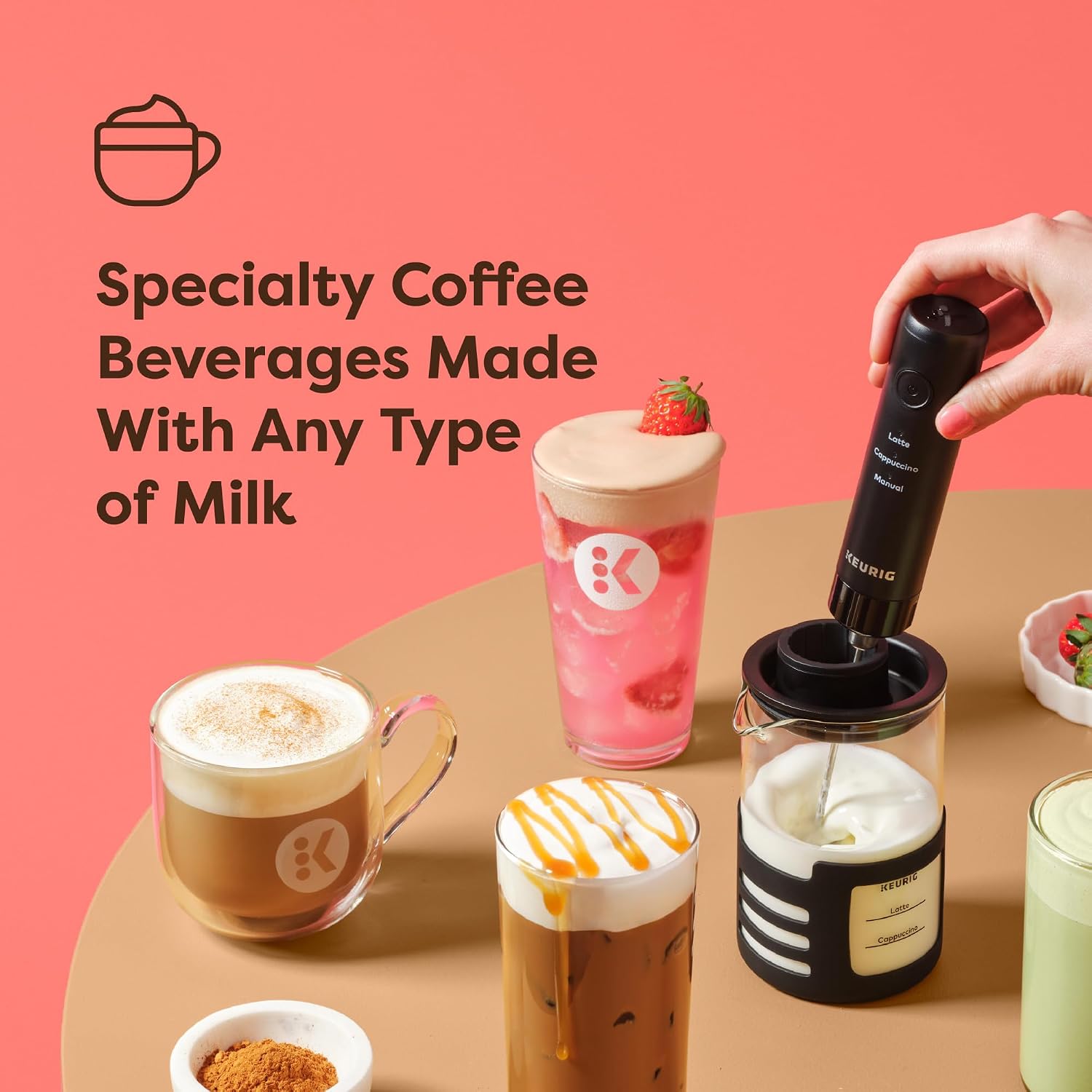 Thumbnail 2 de Keurig SimpleCafe Frother: Rechargeable Handheld Milk Frother for Lattes, Cappuccinos & Iced Coffee