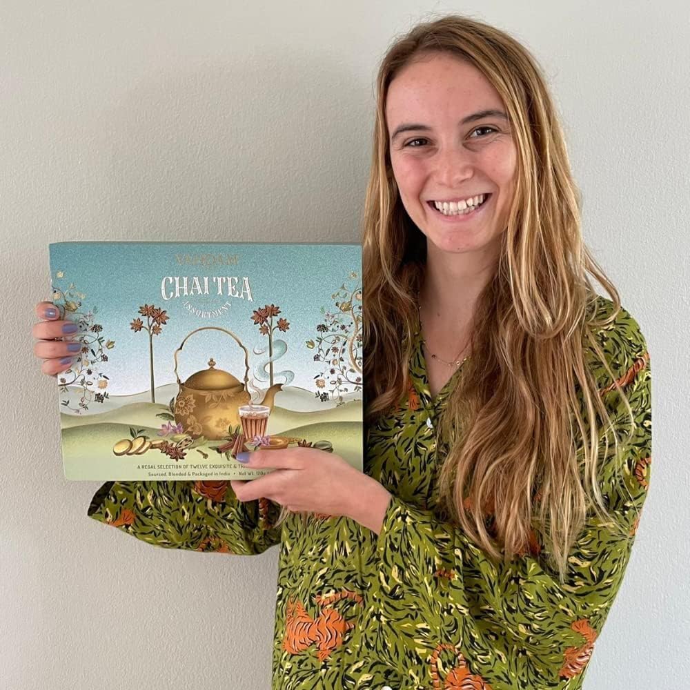 Thumbnail 3 de VAHDAM Té Suelto Chai 🎁 Set 12 Sabores Sin Gluten OGM