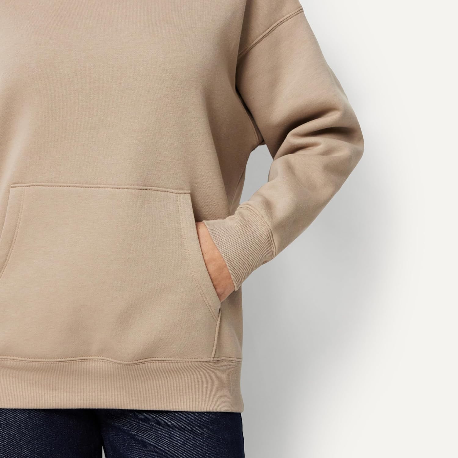 Detalle de Amazon Essentials Damen Oversize Fleece-Kapuzenpullover, Hoodie – Oversized Fit