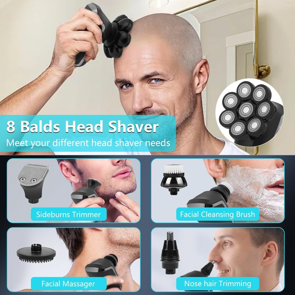 Detalle 2 de OFFCUP 8D Electric Head Shaver 90min