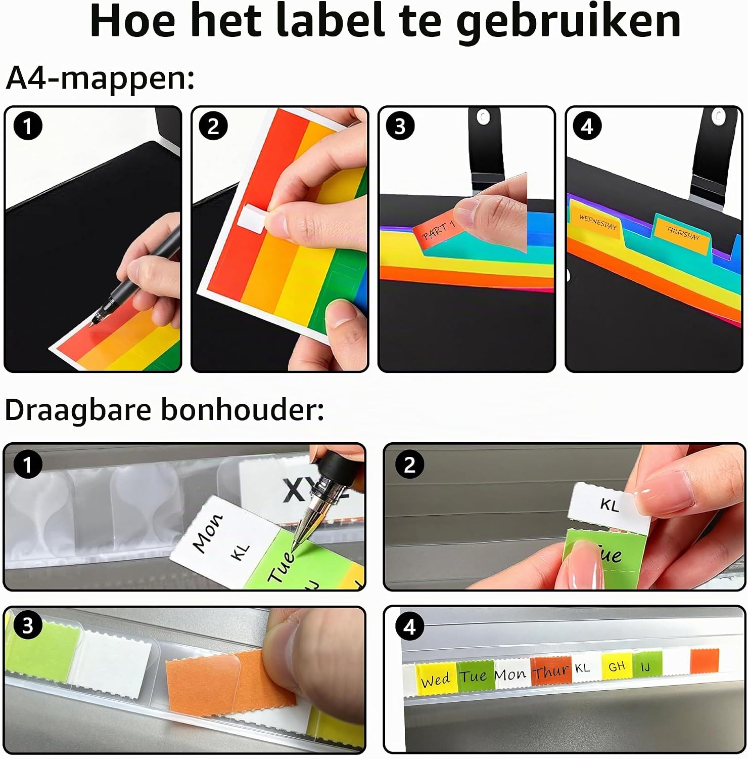 Thumbnail 3 de AITODOS TA WJJ-2 documentenmapset A4 met 7 vakken en bonnenmap