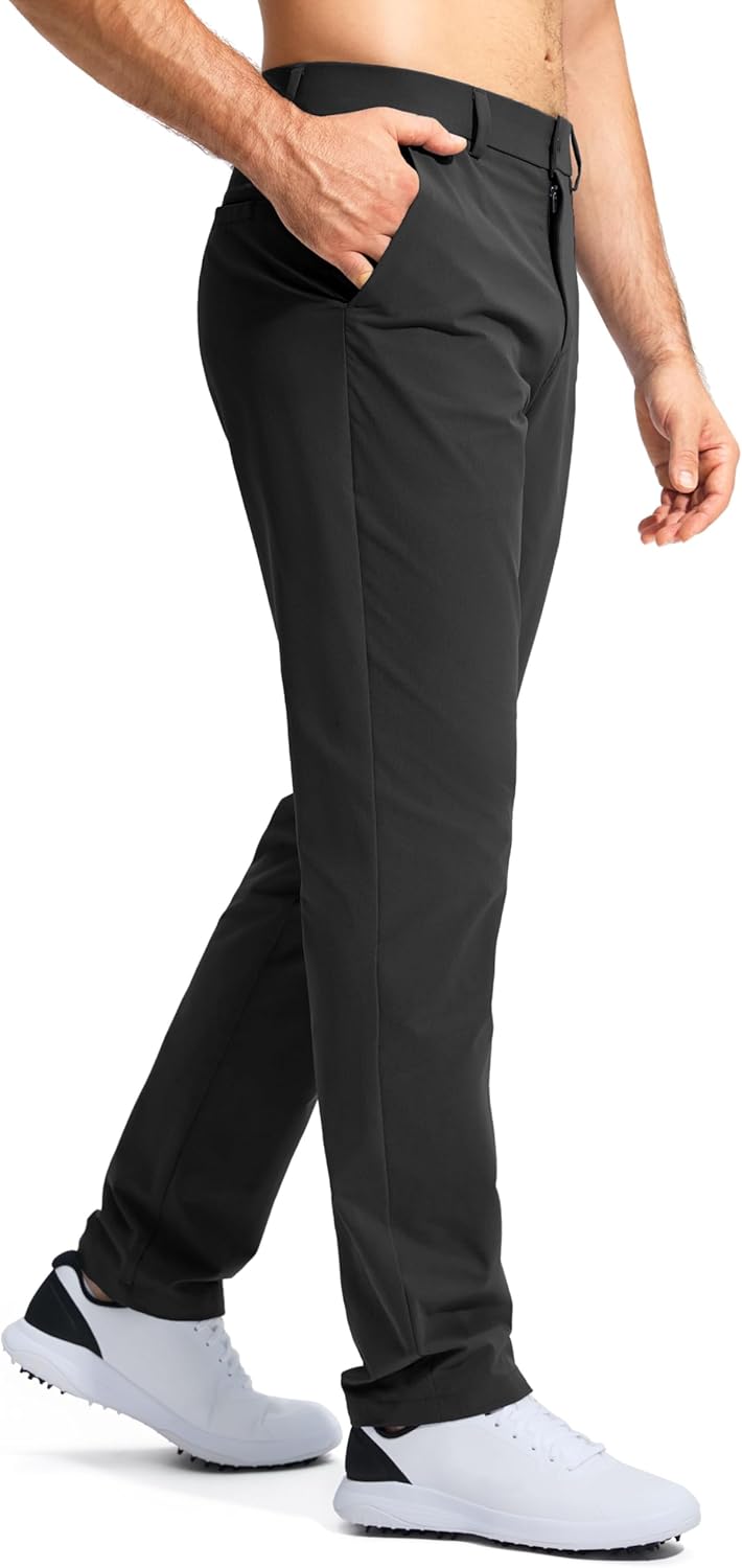Detalle 2 de Pudolla Men’s Golf Pants Stretch Work Dress Comfy Pants (Lightweight Quick Dry) with Pockets