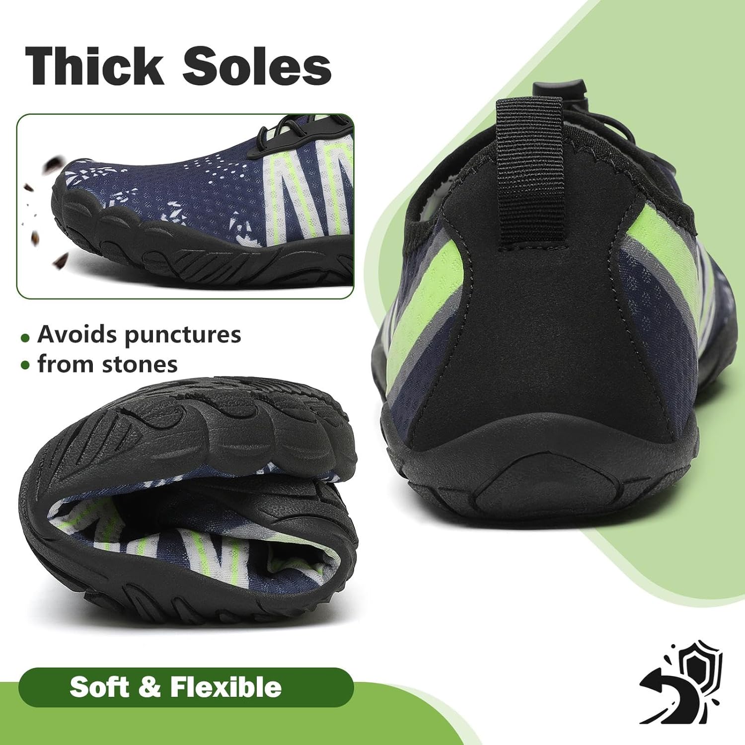 Thumbnail 6 de Mishansha Unisex Badeschuhe – Leicht, atmungsaktiv und rutschfest mit dicker Sohle (Gr. 36–46)