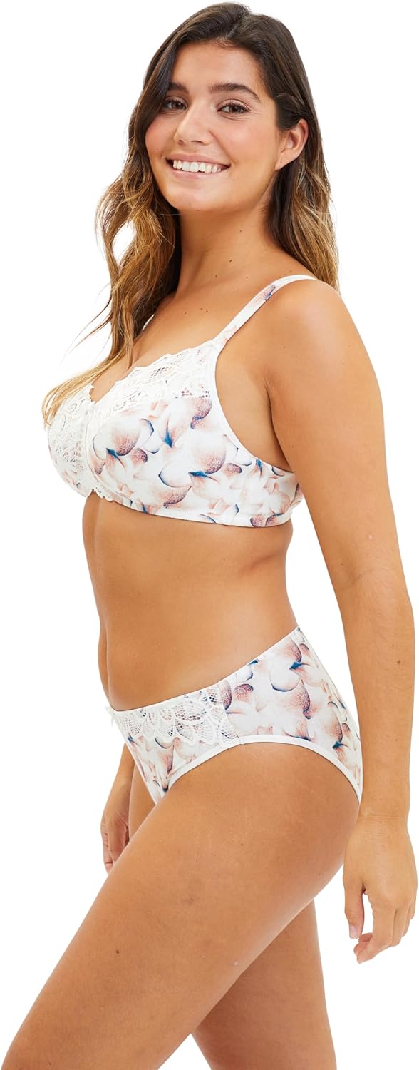 Thumbnail 4 de Sans Complexe Flora : Soutien-gorge emboîtant sans armatures pour femme, coton imprimé et dentelle