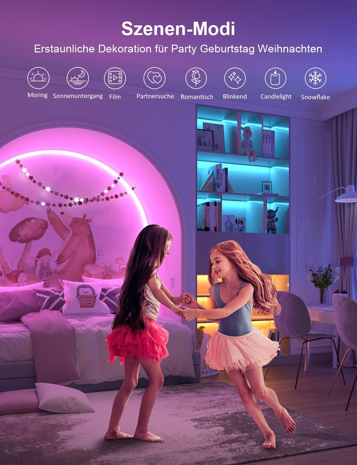 Detalle 2 de Mexllex LED Strip 5m RGB Musik‑Sync