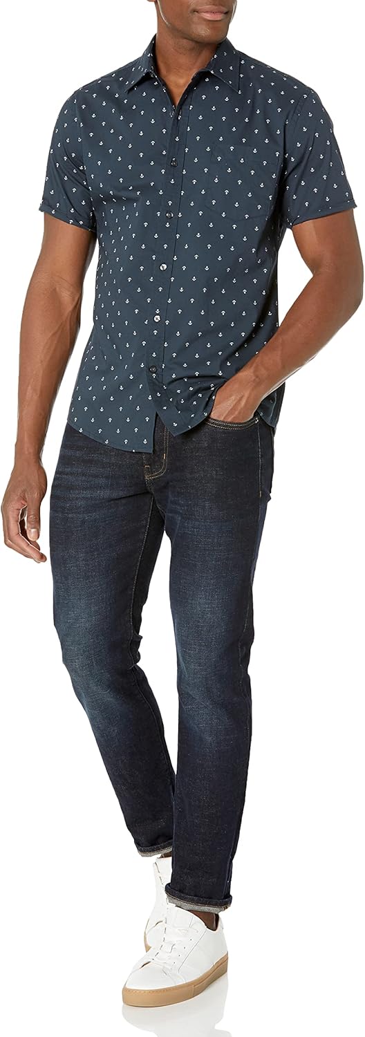 Thumbnail 3 de Amazon Essentials men’s slim-fit short-sleeved printed button-down shirt