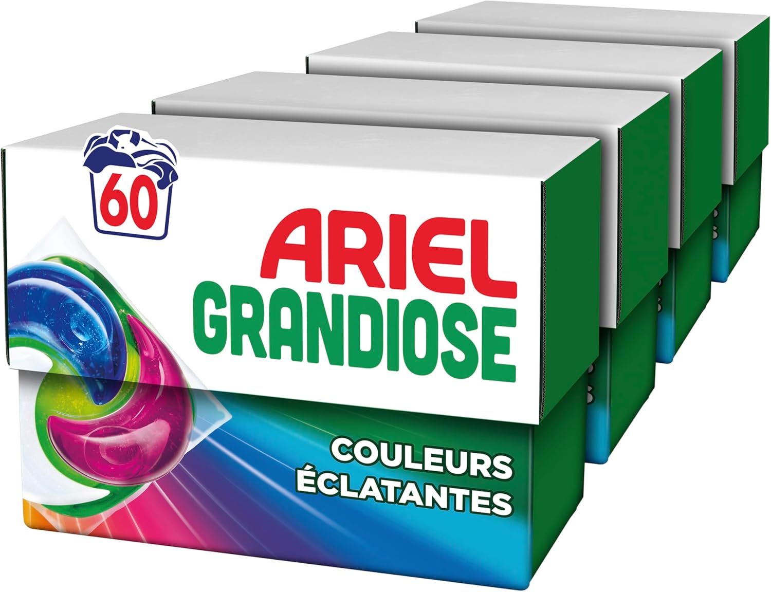 Detalle de Ariel Grandiose PODS Couleurs Éclatantes – Lessive en capsules pour 60 lavages (4 x 15)