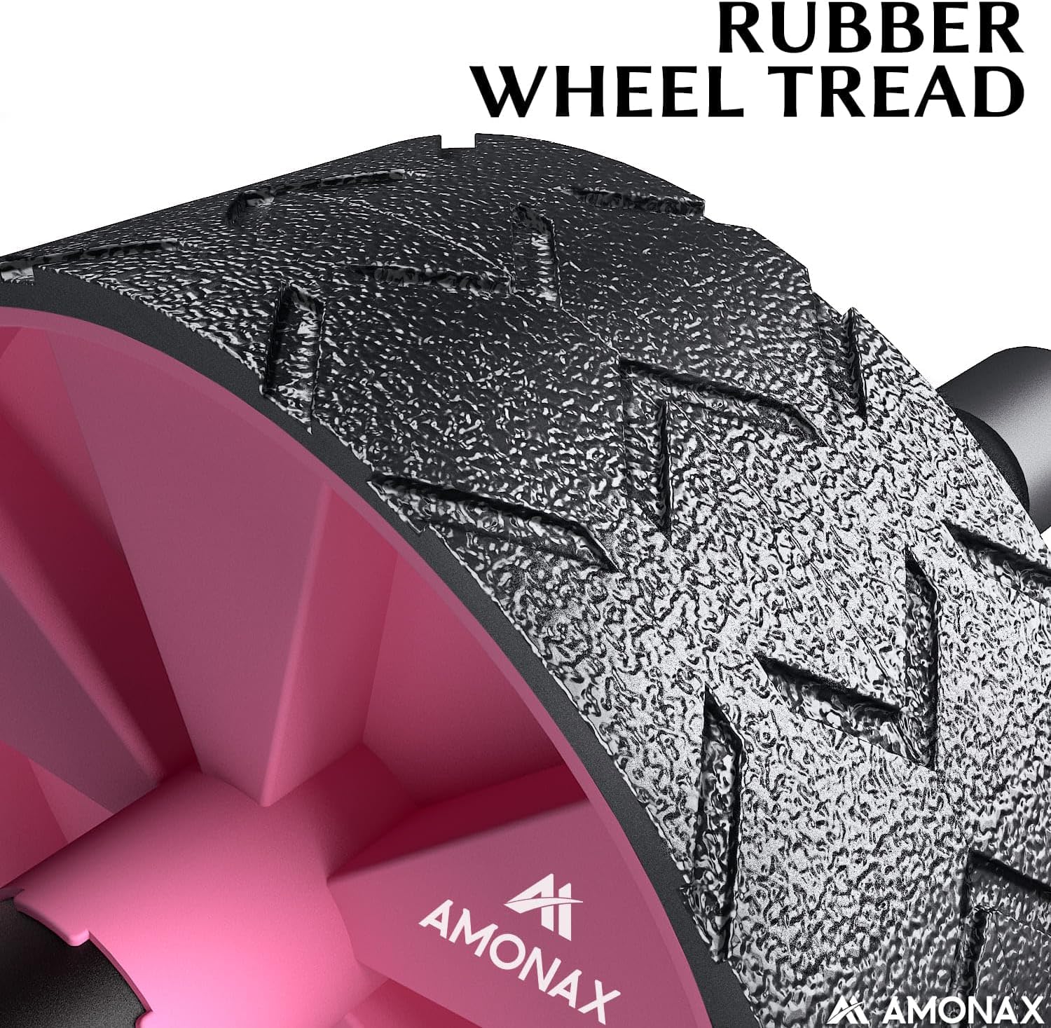 Detalle de Amonax Convertible Ab Wheel Roller with Large Knee Mat – Dual Wheel Core Trainer for Home or Gym