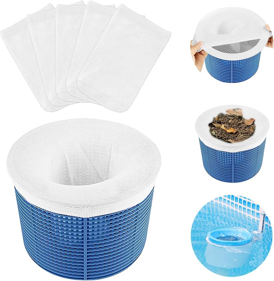 OFFCUP Calzini da skimmer per piscina (12 pezzi) per filtrare foglie, capelli e detriti
