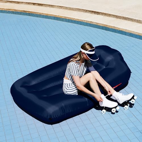 Detalle 2 de Fatboy Lamzac L Matelas Gonflable – 195 x 112 x 50 cm – Bleu Foncé
