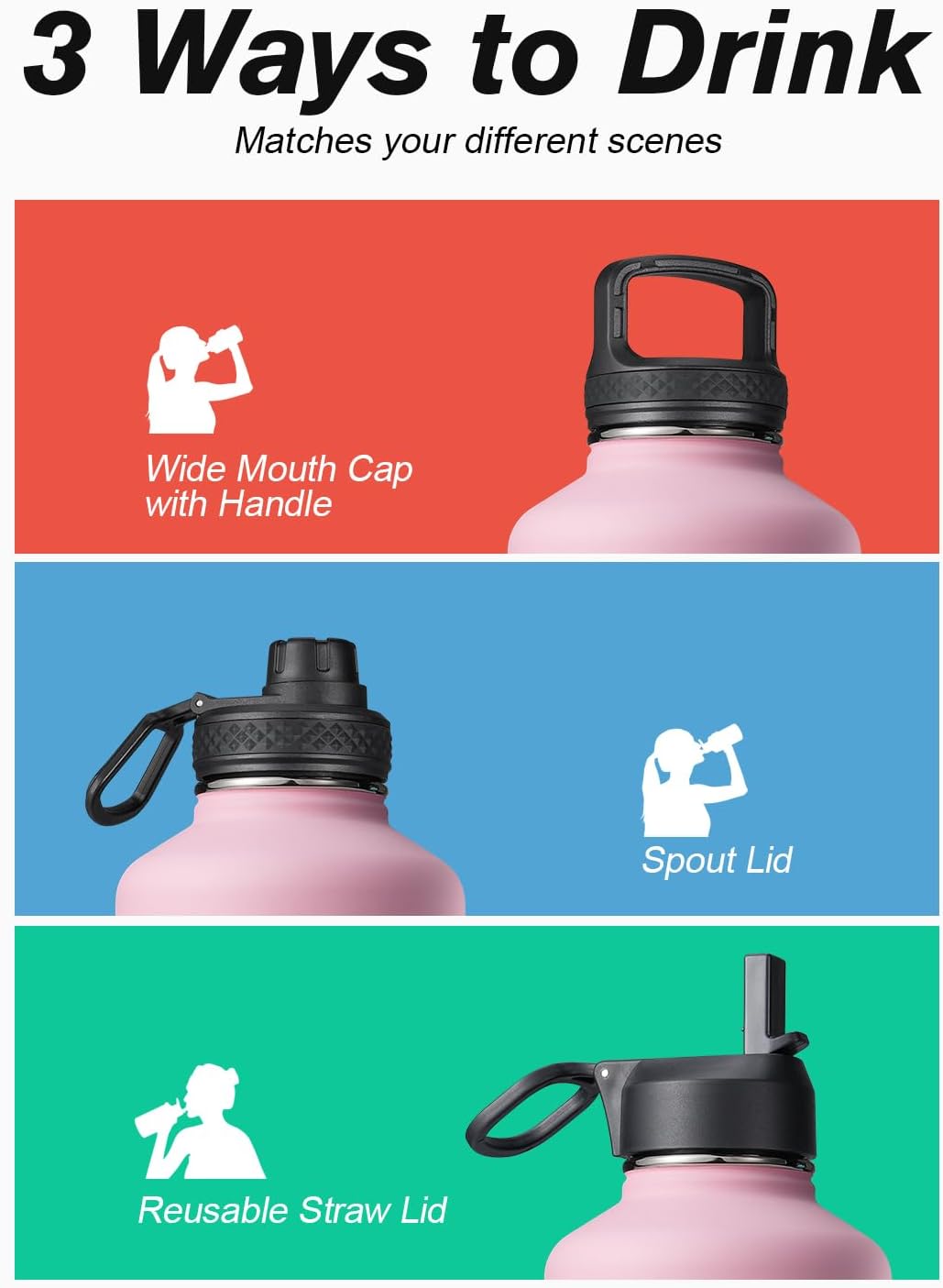 Thumbnail 4 de Coolflask 64 oz Insulated Water Bottle