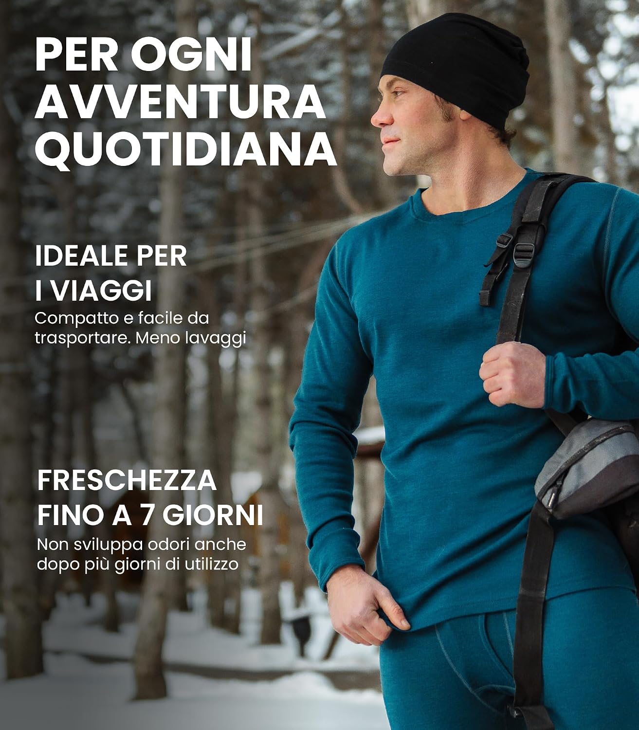 Detalle de Merino.tech Intimo termico uomo 18,5 micron
