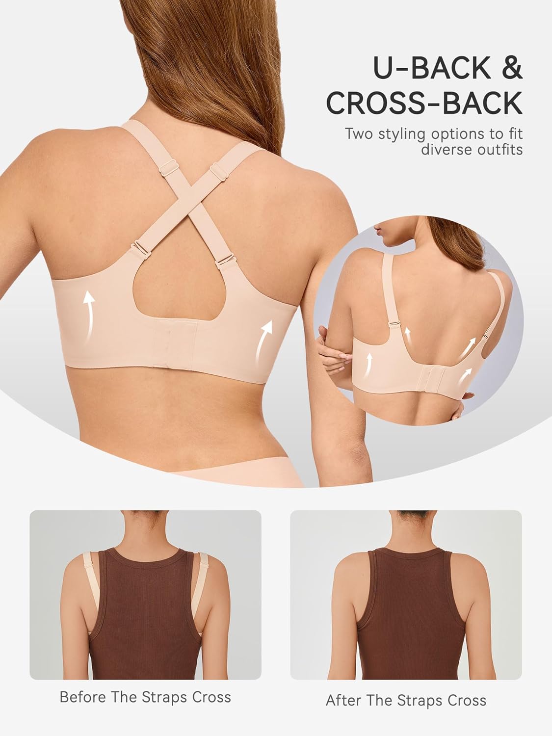 Thumbnail 1 de LUCKMEEY Bras No Underwire Wireless Bra A-DD 🩲