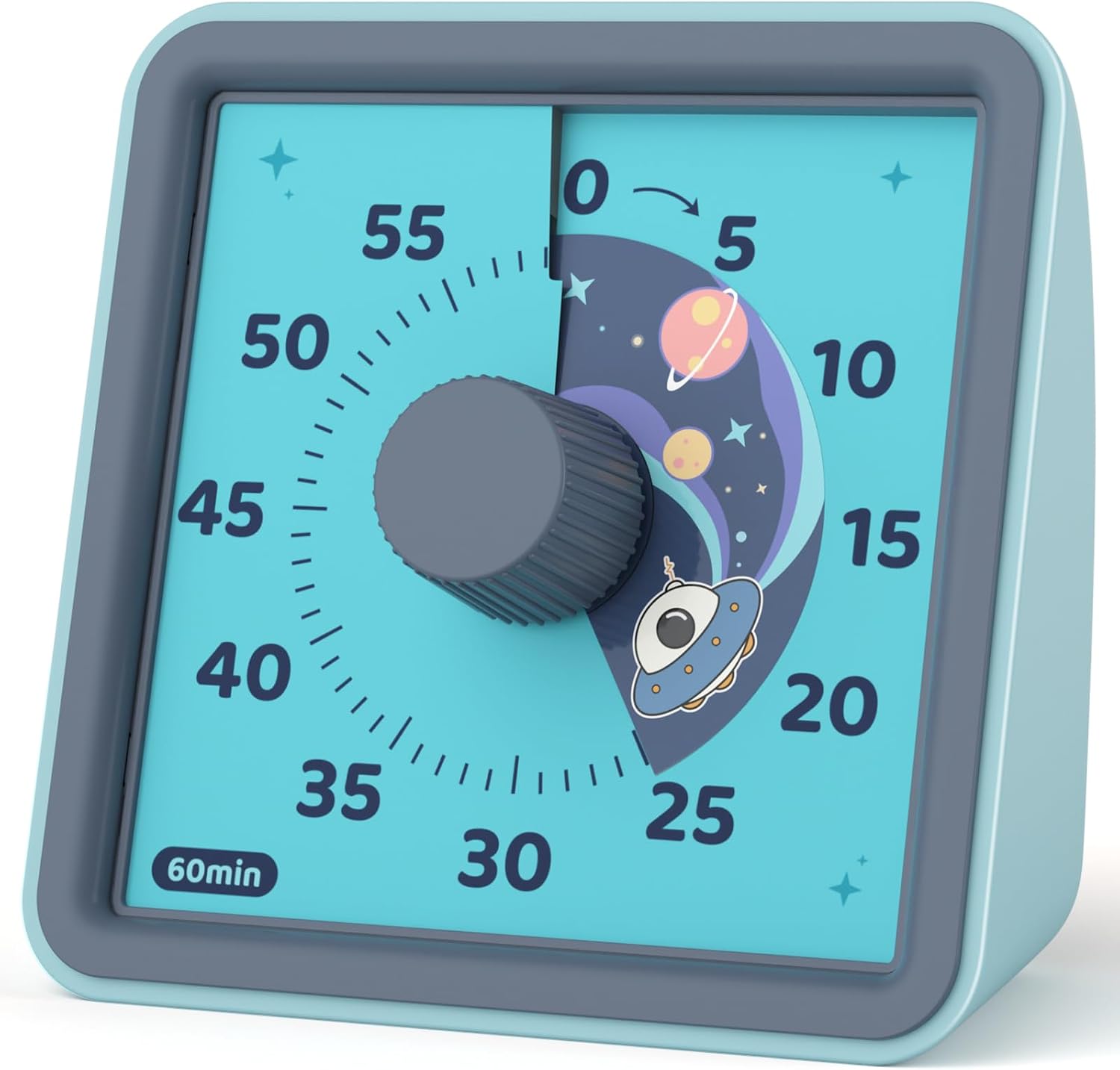 LIORQUE Timer Visivo Bambini 60 Minuti: Timer Analogico Silenzioso e Guidato per Aule e Riunioni