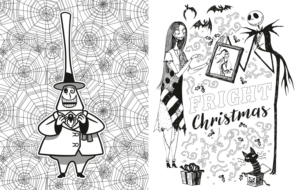 Detalle de Disney Tim Burton’s The Nightmare Before Christmas Colouring Book, Over 60 Images