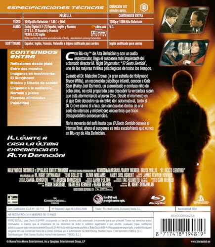 Thumbnail 2 de Divisa HV El Sexto Sentido Blu-ray