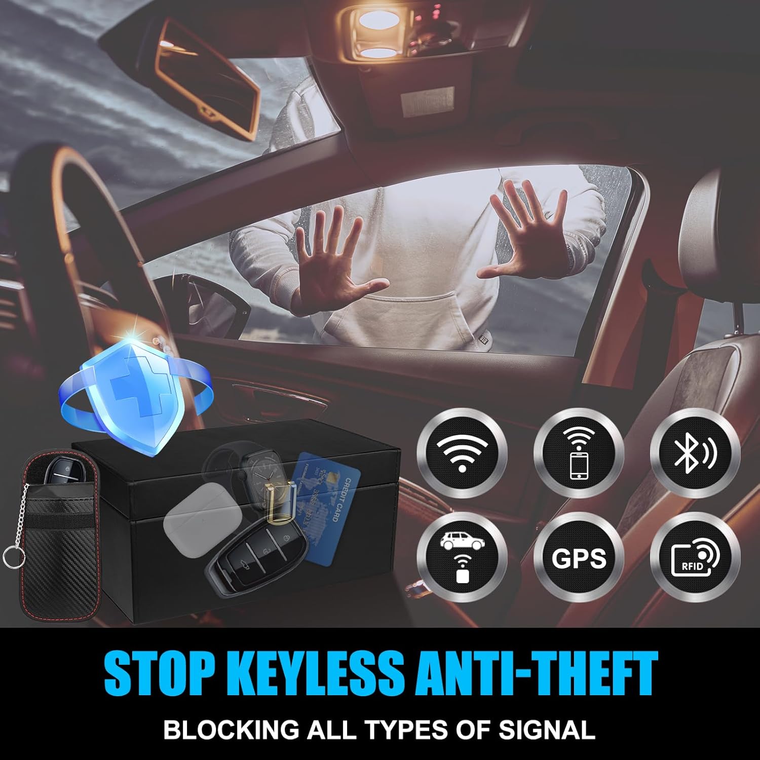 Detalle 2 de Diyife XL Car Key Signal Blocker Box 10-15 keys 🛡
