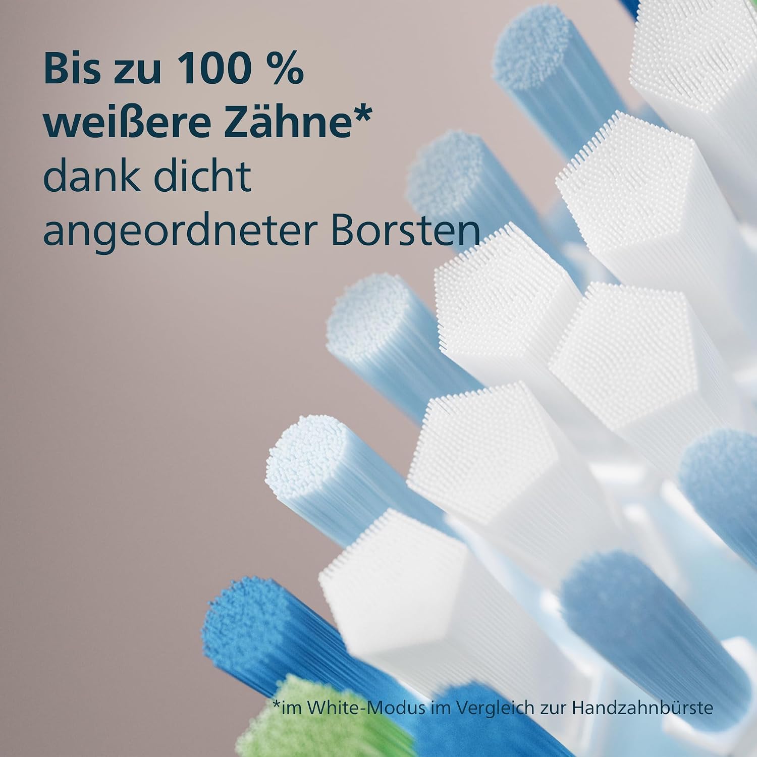 Detalle de Philips Sonicare C3 Premium Plaque Defense: Original Ersatzbürstenköpfe, Weiß, 6er-Pack (HX9046/87)