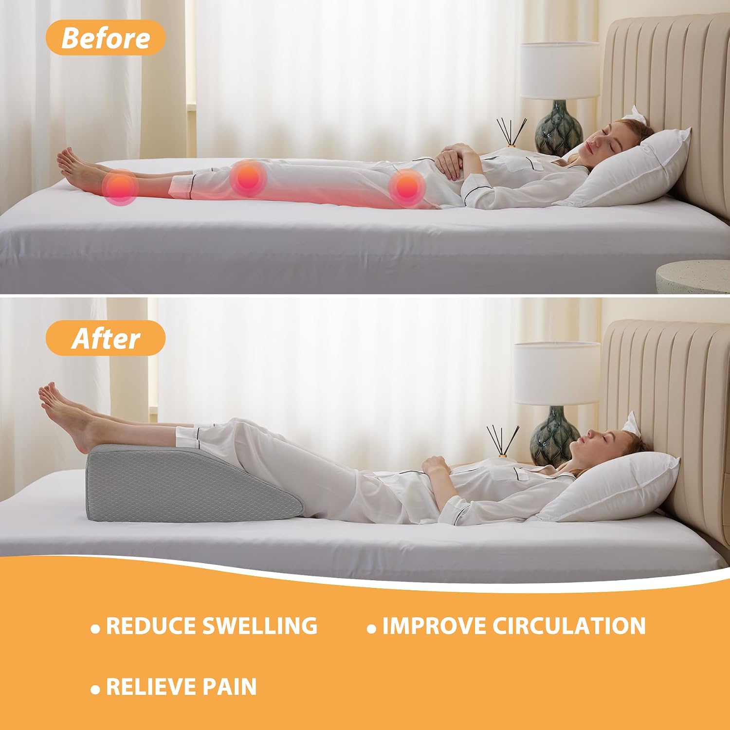 Thumbnail 2 de Bedluxe Leg Elevation Pillow, 10-Inch